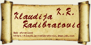 Klaudija Radibratović vizit kartica